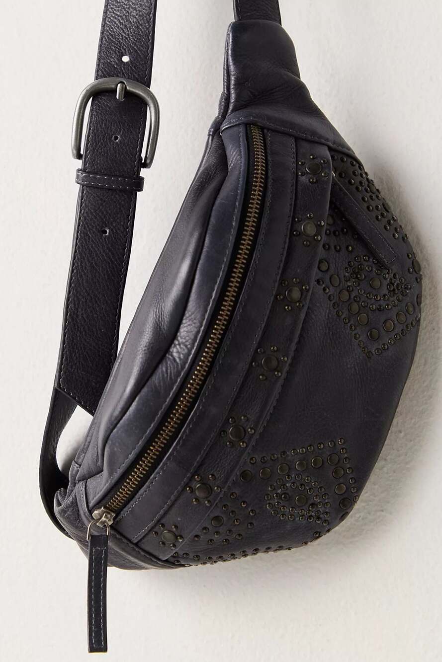 Free People Ana Adorned Leather Sling Bag
